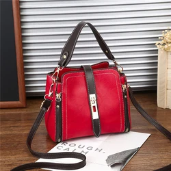 PU Leather Handbags for Women Designer Top Handle Bag Vintage  Single Shoulder Bag Ladies Luxury Brand Crossbody Messenger Bags