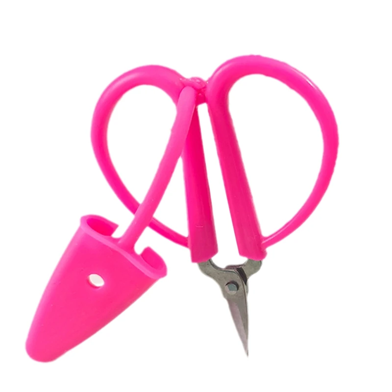 Mini Kids Craft Scissors with Protective Case Durable Stainless Steel Trimmer Shears for Sewing Embroidery Paper Crafts