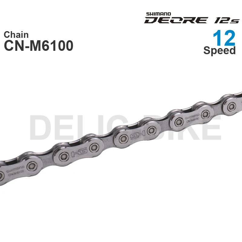 Original SHIMANO DEORE M6100- 12-Speed Bicycle Chains CN-M6100- HG - MTB Chain 116/124L with Quick Link