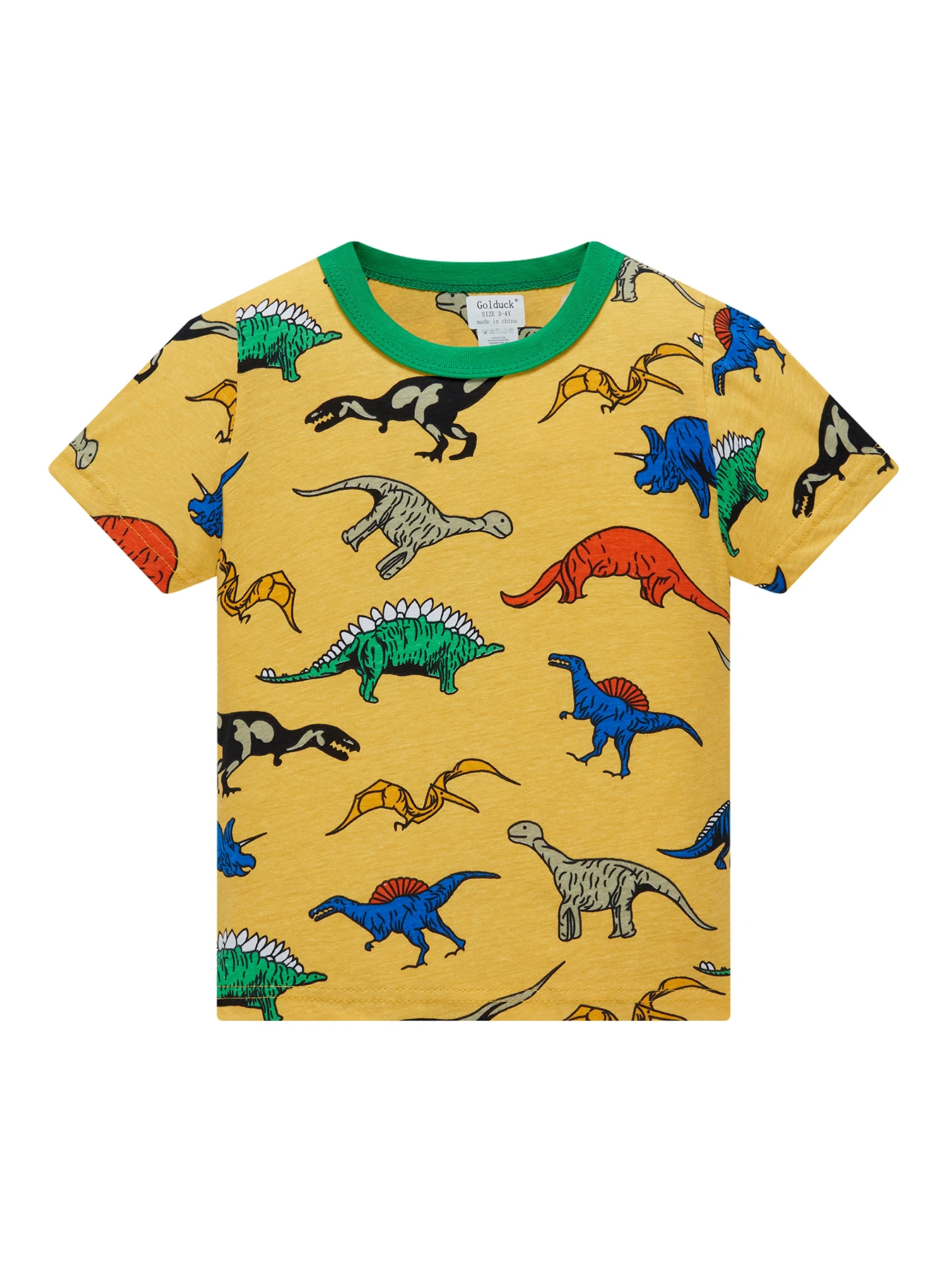 Sommer-Dinosaurier-Pyjama-Set für Jungen, kurzärmelige Shorts, 100 % Baumwolle, weich, atmungsaktiv, Kinder-Nachtwäsche, Alter 1–8 Jahre, 2 Stück – Detail 4