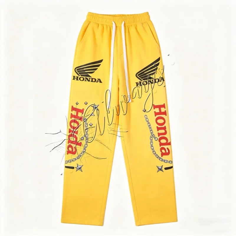

Новые летние мотоциклетные брюки Honda 2026 года: модные ретро-штаны для мужчин, спортивные, для фитнеса, быстросохнущие, с защитой от солнца