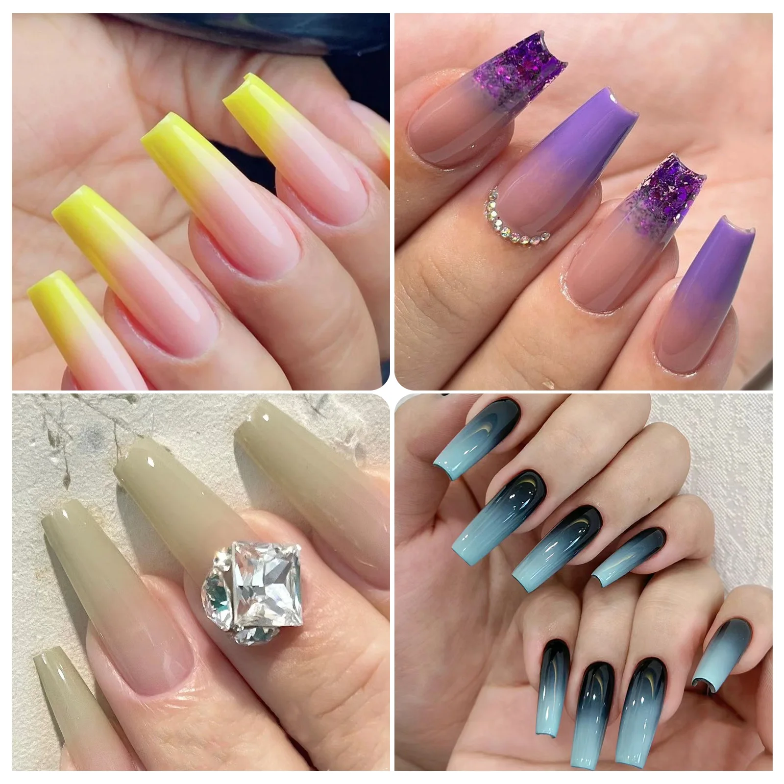 9-kleuren Nail Art Powder Set Chrome Nail Powder Chrome Nail Glitter DIY Nageldecoratie Glanzende Magische Spiegelafwerking Kunstgradiënt