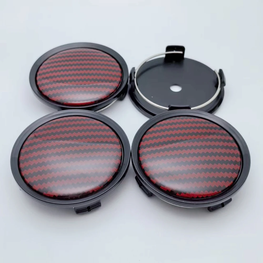 4pcs 75MM 70MM No Logo Epoxy Resin Emblem Car Wheel Center Caps Carbon Fiber Badge Wheels Hub Cap Rim Hubcaps Cover Accessories 5