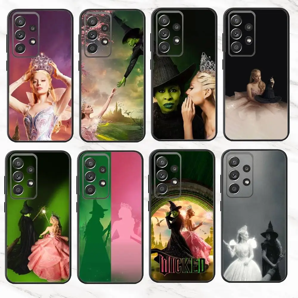 

W-Wicked Musical G-Green Pink Phone Case For Samsung S25,S24,S21,S22,S23,S30,Ultra,S20,Plus,Fe,Note,10,9,5G Black Cover