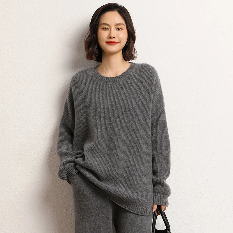 Free Shipping Plus Size Women Sweater,100% Pure Cashmere Pullover,Loose Women\'s Thickened Clothing,2023 Winter Knitwears, SWS01