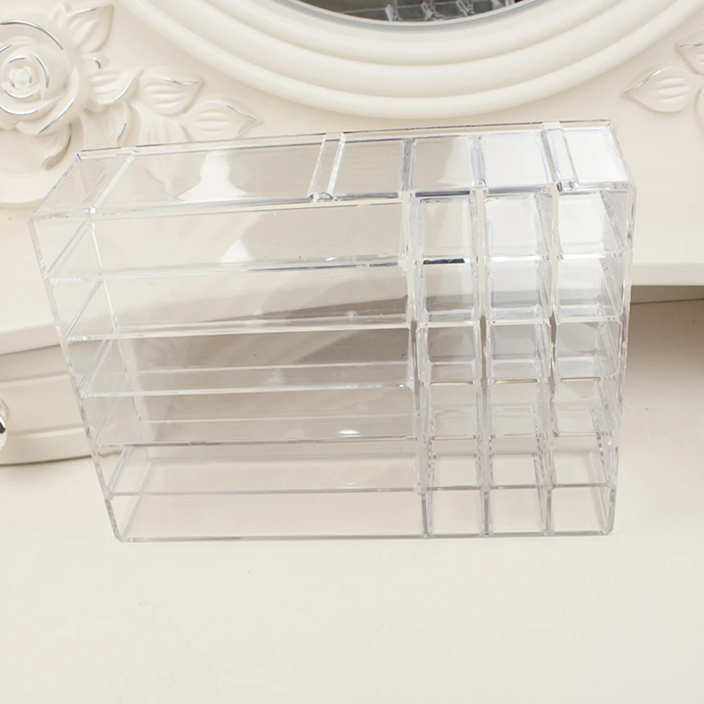 

Display Rack Sturdy Organizer Transparent Makeup Tool Storage Box Clear Storage Box Desktop Display Rack For
