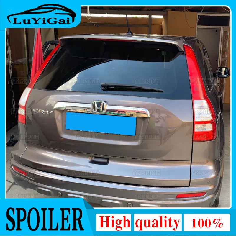 For Honda CRV CR-V 2007-2011 With LED Light Black Spoiler High Quality ABS Material Car Rear Wing Primer Color Spoiler