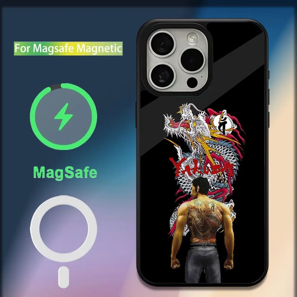 Y-Yakuza 0 Game Phone Case For iPhone 16,15,14,13,12,11,Plus,Pro,Max,Mini Magsafe Magnetic Wireless Charging