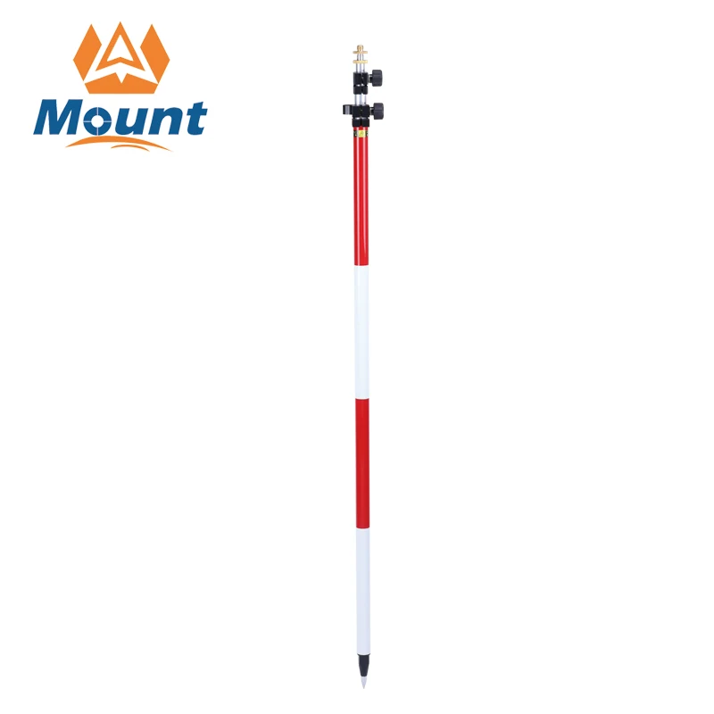 CLS360 Telescopic Survey Fiberglass Prism Pole 3.6m 3 Section With Twist Lock For Total Station Surveying