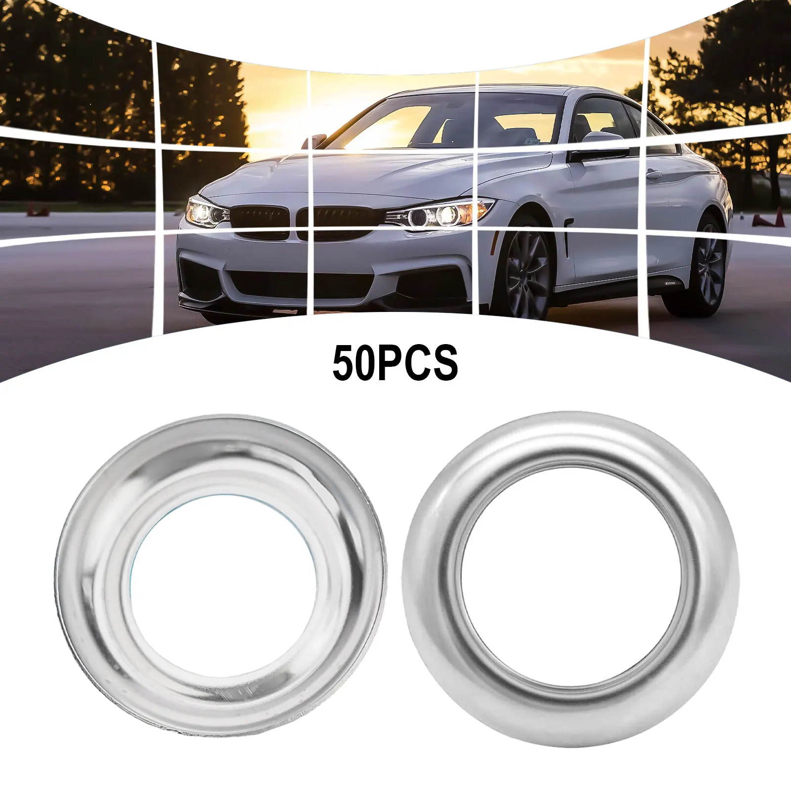 

50 Stainless Steel Trim Ring Bezel Covers Chrome Finish Fits 3/4 LED Side Marker Heavy Duty and Weatherproof