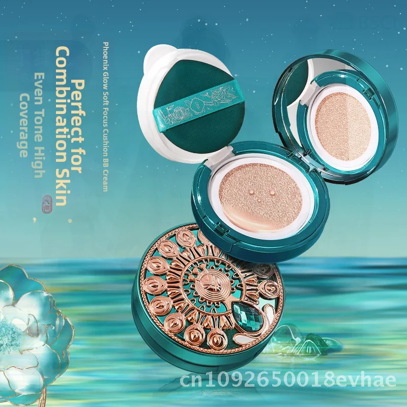 Light Air Cushion BB Cream Base de maquillaje natural - 01 Marfil 02 Natural - Corrector blanqueador Hidratante No extraíble