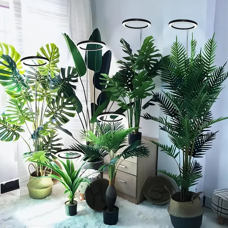2PCS LED Grow Lights for Indoor Plants Full Spectrum Red Blue White Floor Grow Lamp with 3/9/12H Timer with Controller