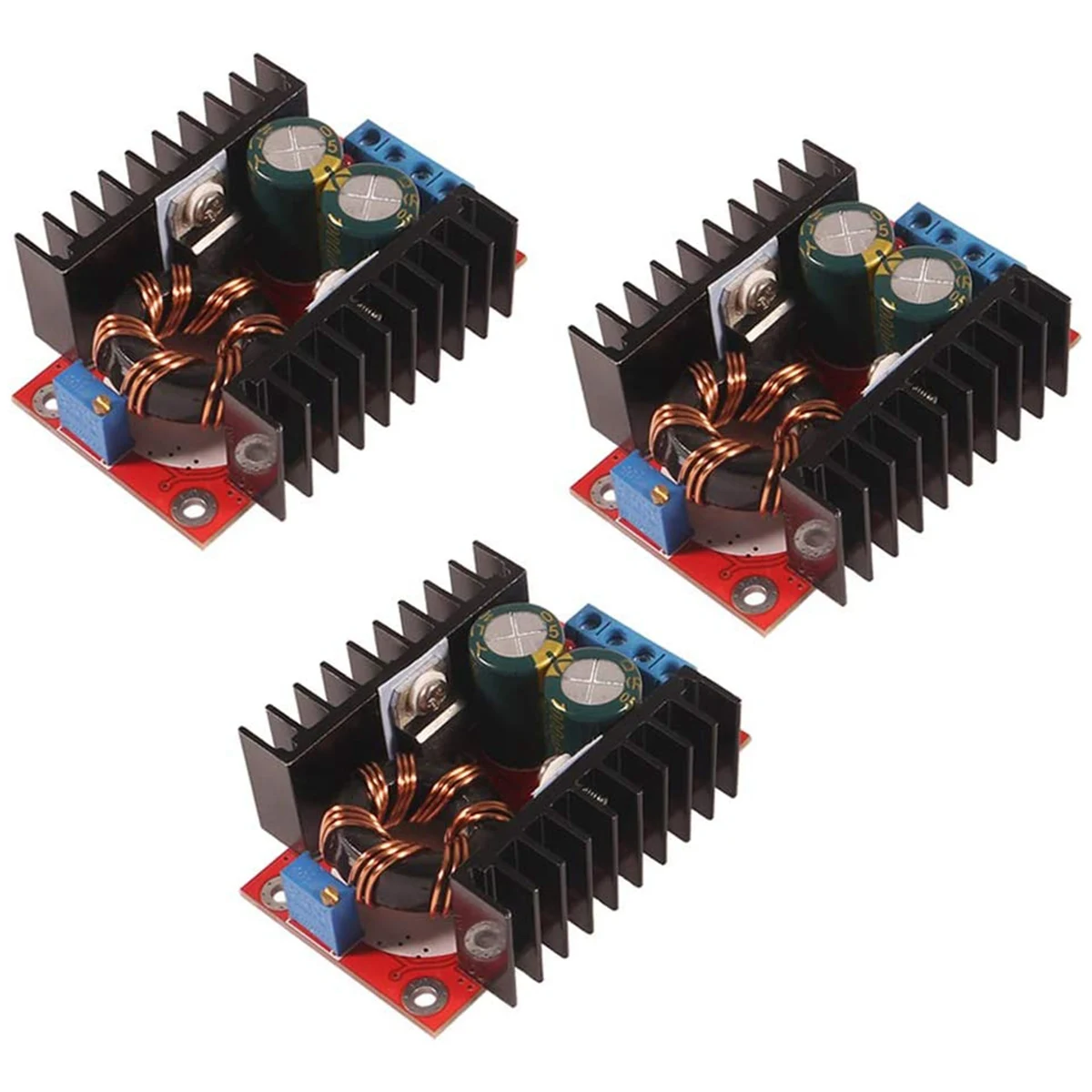 3PCS 150W DC-DC Boost Converter Step Up Power Supply Module 10-32V to 12-35V 10A Laptop Voltage Charge Board