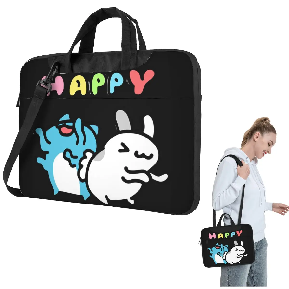 Comic Cat Bugcat Capoo Bug Cat Laptop Bag Shockproof Case Computer Bag 13 14 15.6 Inch Crossbody Notebook Pouch Macbook Pro Air
