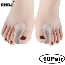 RHBJ 20Pcs =10Pair Silicone Toe Separator Adjuster Hallux Valgus Pedicure Corrector Bunion Bone Thumb Valgus Protector Feet Care