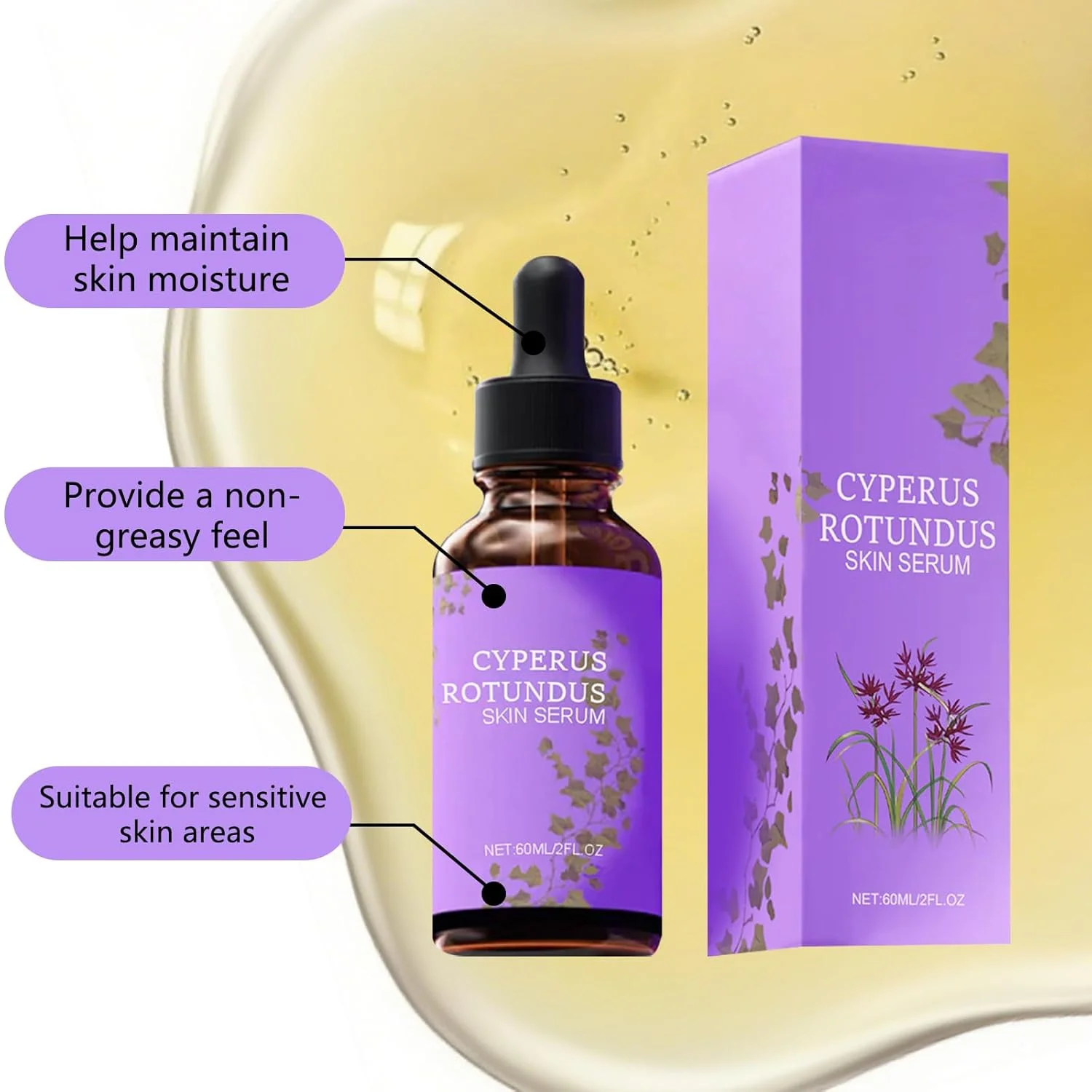Cyperus Rotundus Serum Hair Growth Inhibitor Post Hair Removal Care Soothes Skin Slowing Reduction For Face Body Serum