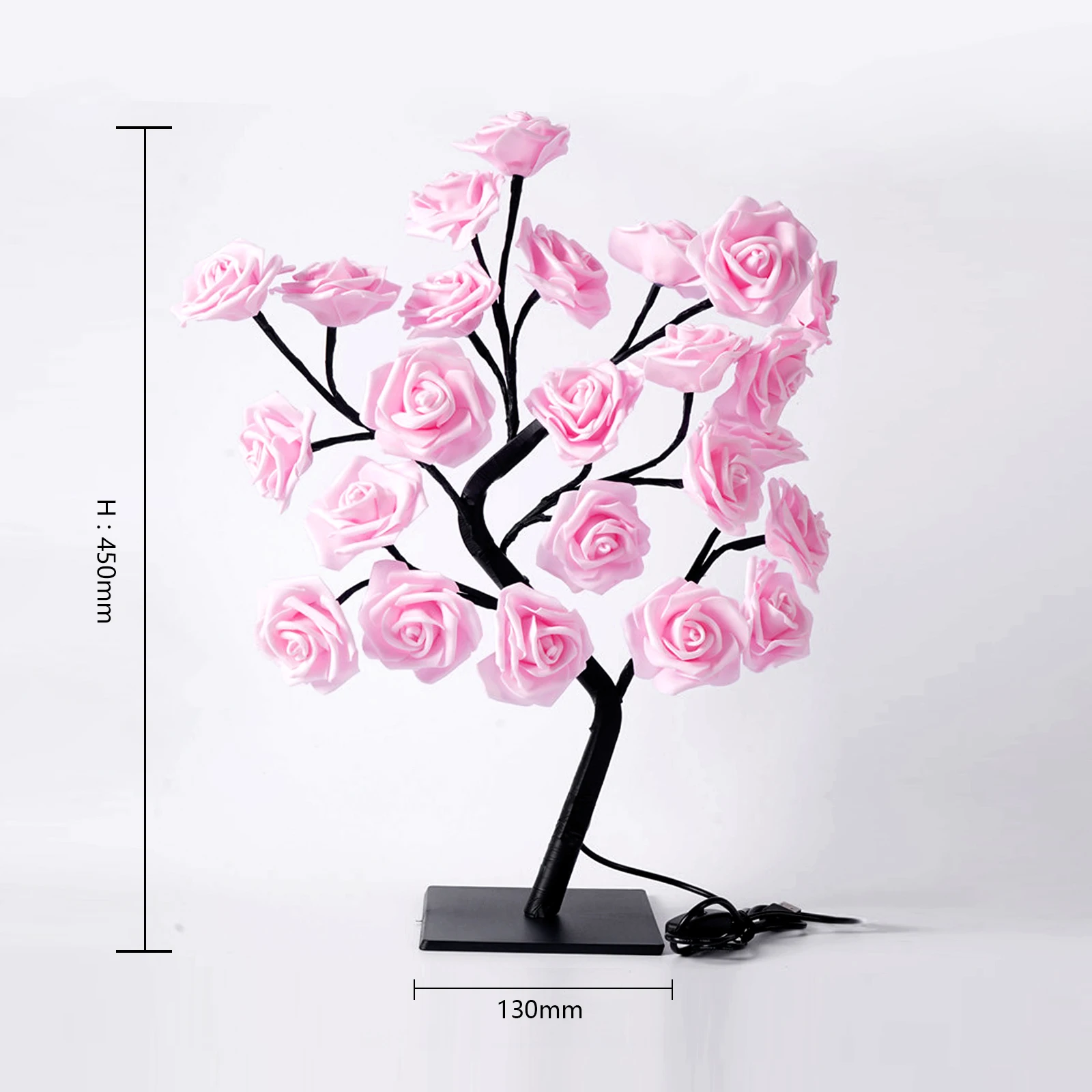 LED Fairy Decor Night Lights Artificial Orchid USB Power Rose Tree Branch Light Desk Lamp for Wedding Valentine\'s Day Gifts