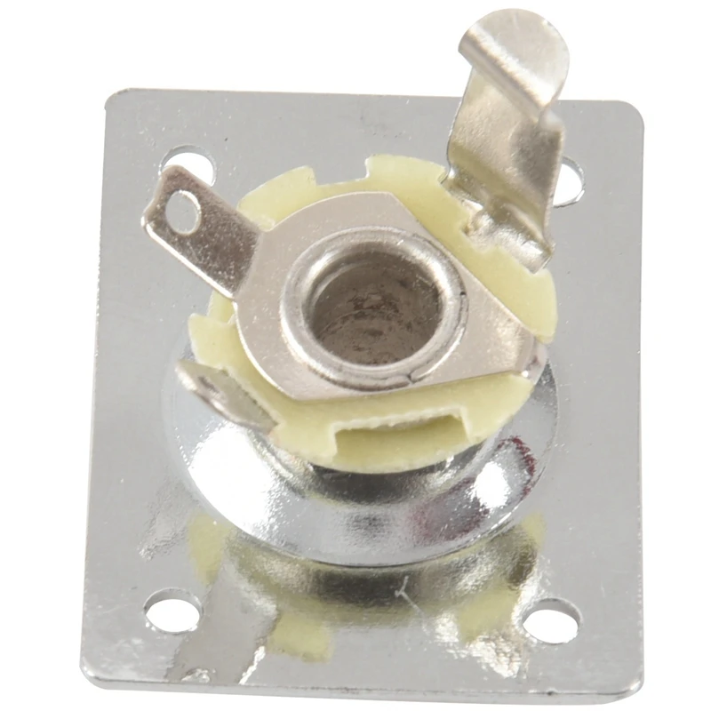 2 prises de sortie électronique à plaque chromée pour guitare électrique