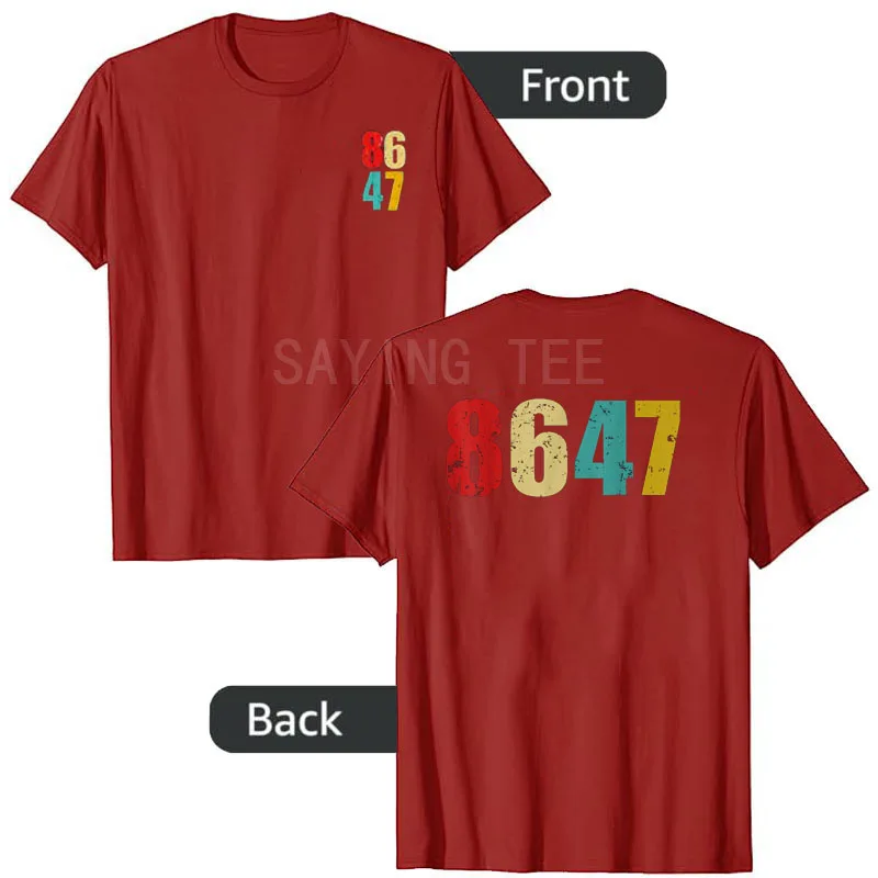 Retro Vintage 8647 Bekleidungs-T-Shirt Klassischer Retro Vintage 80er Jahre Grunge-Stil Herren Damen Streetwear Kleidung Neuartige Geschenk-T-Shirts – Detail 6