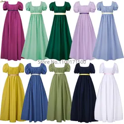 Cosplay Dress Empire Gown Women Regency Austen Halloween Dress Costume Halloween Evening Dance Party Vintage Victorian Ball