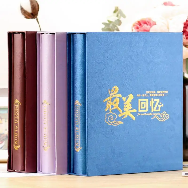 5678-inch photo album album, plastic, can be placed in photo album, commemorative album, foldable, family capacity 200 sheets