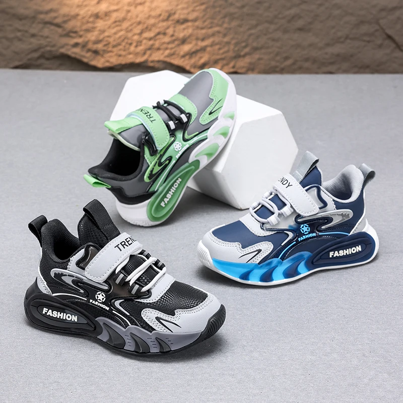 

Kids Sneakers Casual Sports Shoes for Children 2025 New Designer PU Leather Sneakers Boys Comfortable Fashion Walking Shoes
