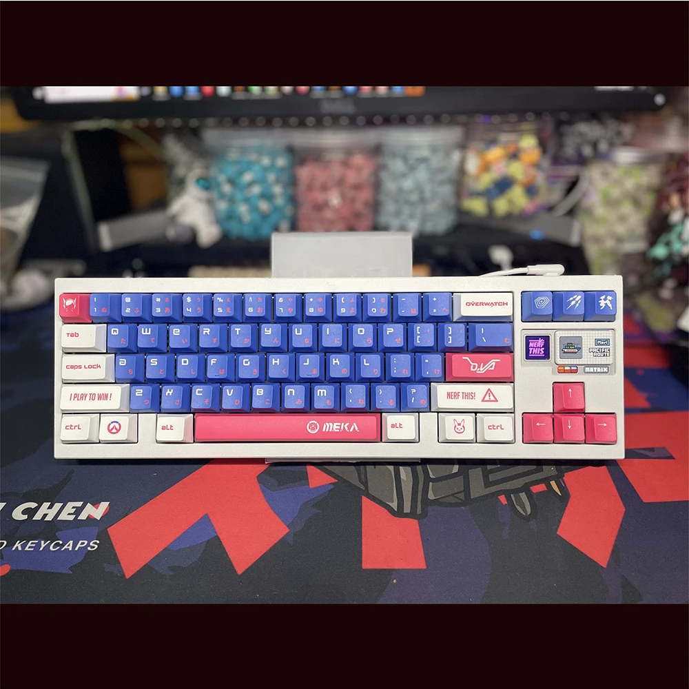 

DVA Thicken PBT Keycaps Dye Thermal Sublimation Cherry Profile Evo80 Raven68 Aula F87pro Wooting Mechanical Keyboard Anime Caps