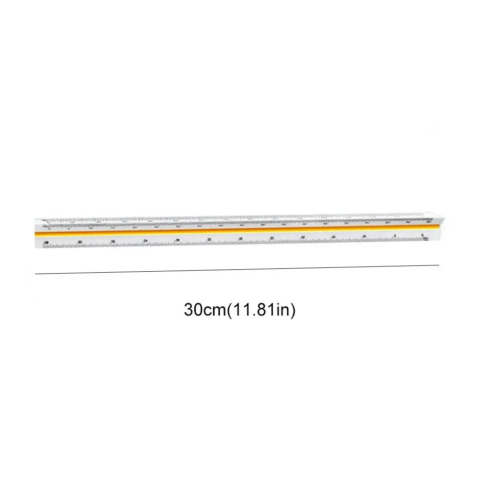 Stationery 30cm Triangular Scale Ruler Technical Measuring Drawing Ruler Drawing Architect Ruler Designer