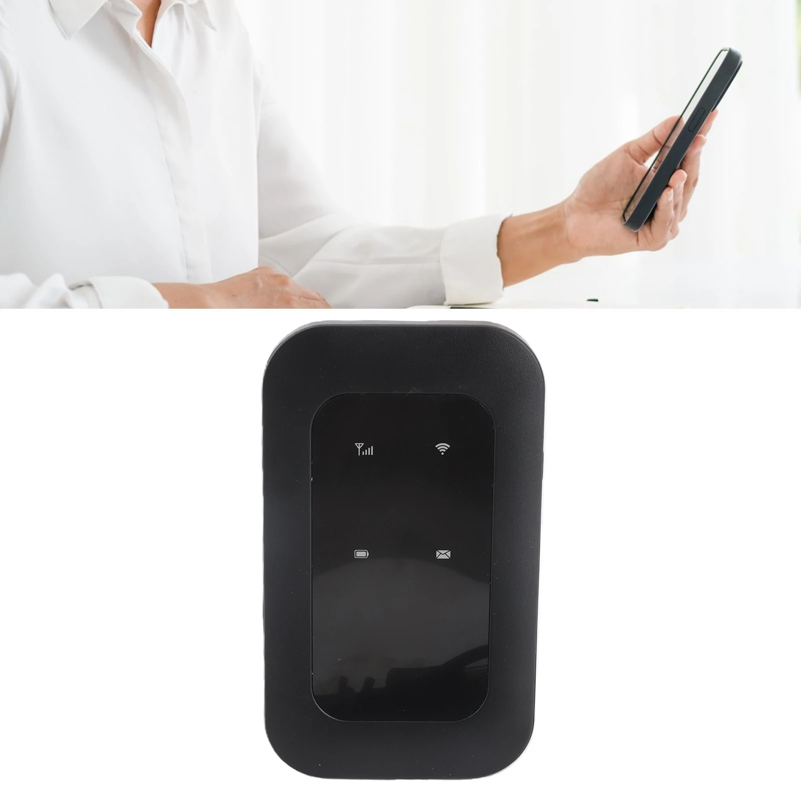 Mobile WiFi Router Color LED Display Screen Mobile 4G 5G Router 2100mAh Battery Supports 10 Connected Devices for Camping
