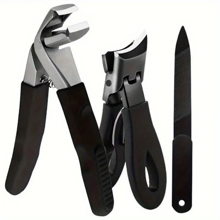 

[Сверхмощные] 3 шт. острые угловые сверхмощные кусачки для ногтей из нержавеющей стали с ловушкой, большие кусачки для ногтей без беспорядка