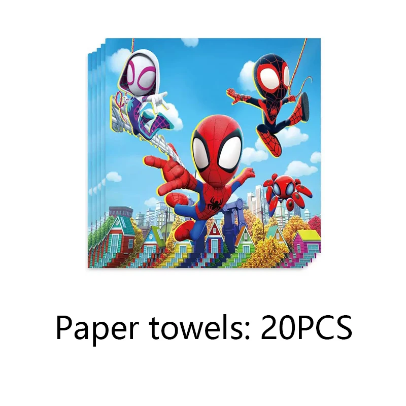 hot Spidey And His Amazing Friends Birthday Decoration Spiderman Tableware Kit Cup Plate Balloon Boy Favor Gift Baby Supplies view 3