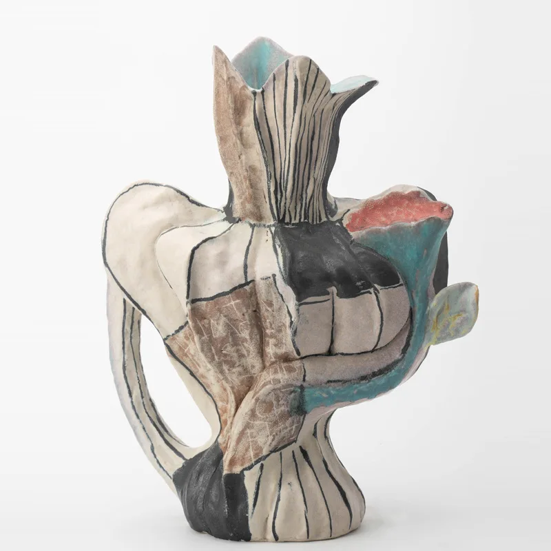 Pottery artist wabi sabi medieval ceramic vase homestay model room guest restaurant pottery pot flower jewelry ornament