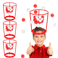 Head Hoop Basketball Party Game Set for Kids and Adults Carnival Game Adjustable Headband for Indoor Outdoor Activity Fun Gift