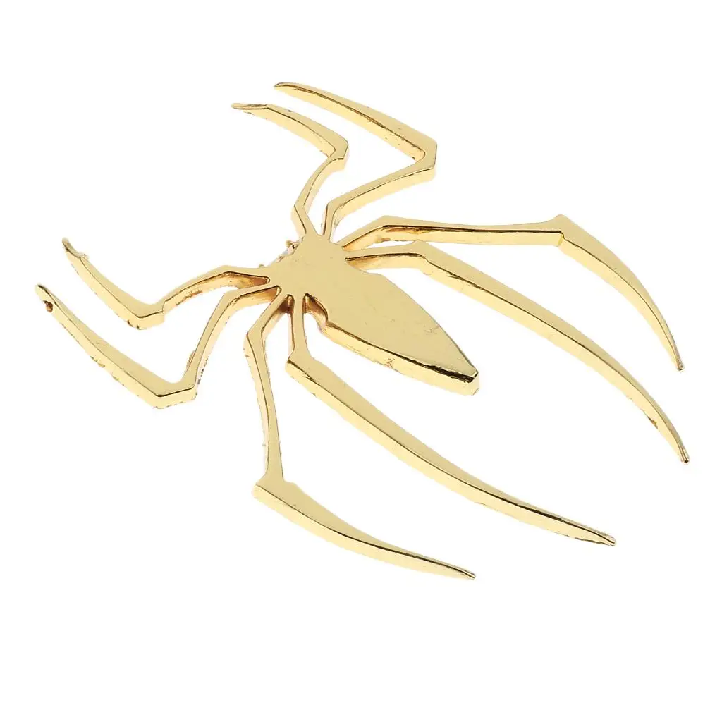 Car Truck Motor Decor Decal 3D Gold Spider Metal Shape Emblem Sticker
