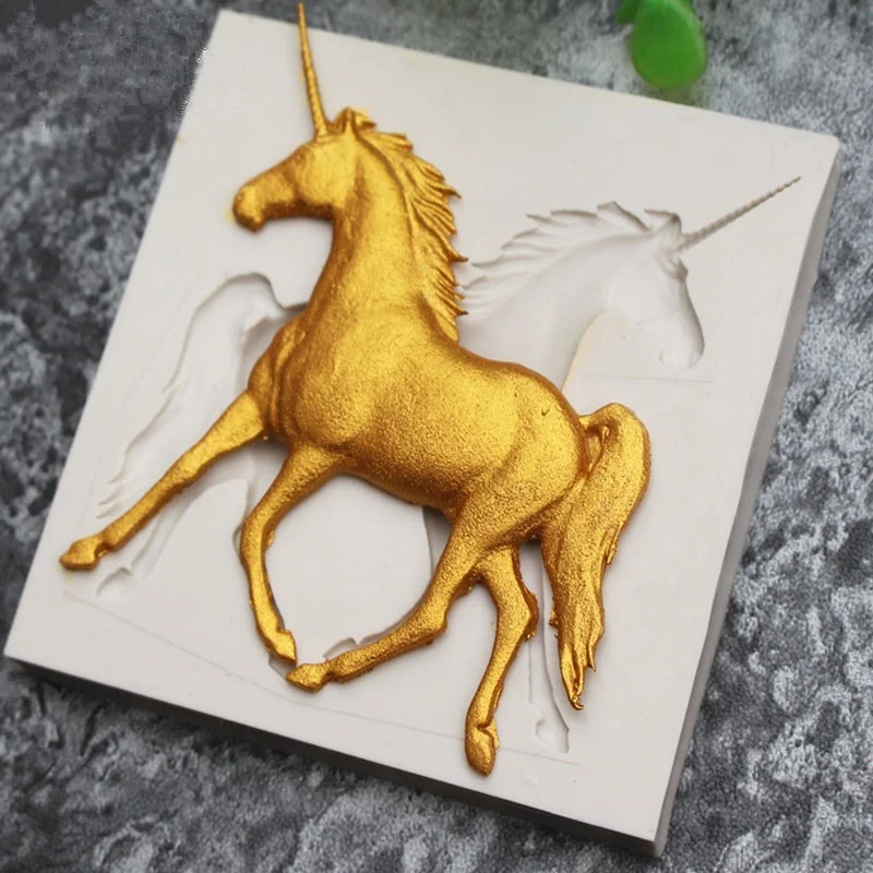 Horse Unicorn Silicone Mold Fondant Mold Cake Decorating Tools Chocolate Gumpaste Moulds Kitchen Baking Tools