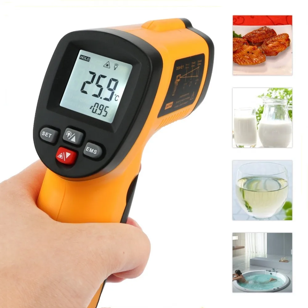 

5PCS -50~550℃ Digital Infrared Thermometer GM550E Non-Contact IR Laser Sensor Industrial Temperature Meter Gun Pyrometer