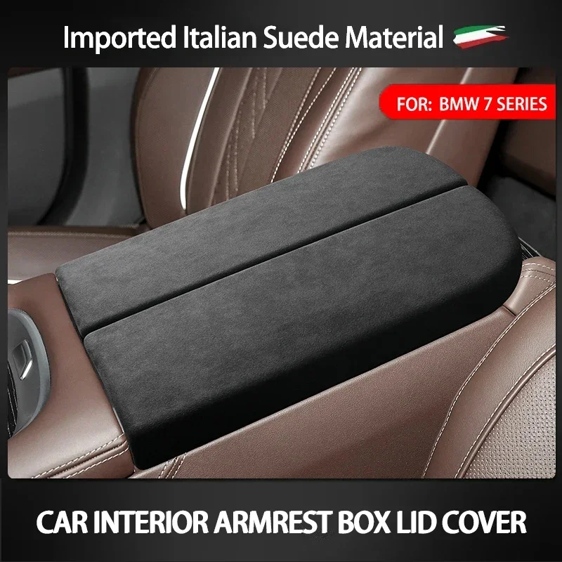 

Car Accessories For BMW 7 Series G11 G12 2016 2017 2018 2019 2020 2021 2022 Alcan tara Console Central Armrest Lid Box Cover