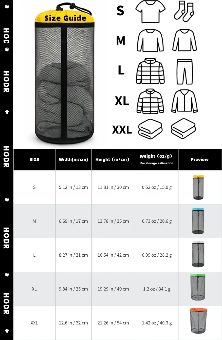 Ultraleichter Mesh-Stuff-Sack mit Kordelzug, Aufbewahrungstasche aus hochdichtem Nylon, Organizer-Beutel für Camping, Wandern, Kleidung, Schlafsack – Detail 7