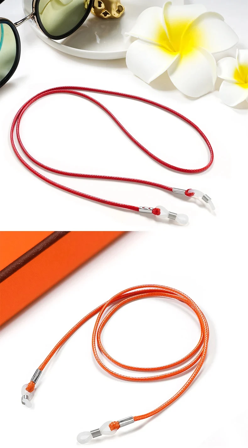 1 Stück Sonnenbrille Lanyard Strap Baumwolle Halskette Brillenschnüre Lesebrille Brillenzubehör für Damen und Herren 15 Farben – Detail 4