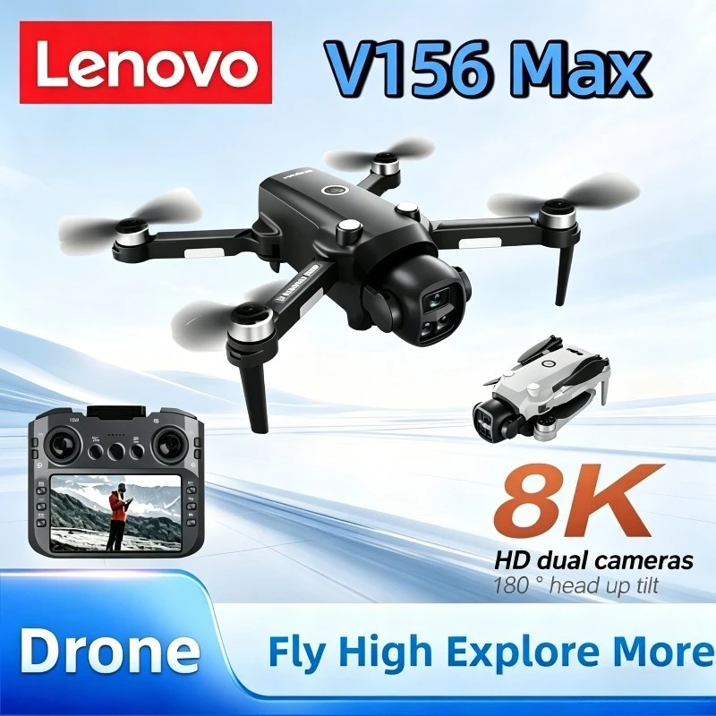 

Lenovo V156MAX 4K 8K Professional GPS Drone, Aerial FPV Camera, Brush Obstacle Avoidance Screen Foldable Drone
