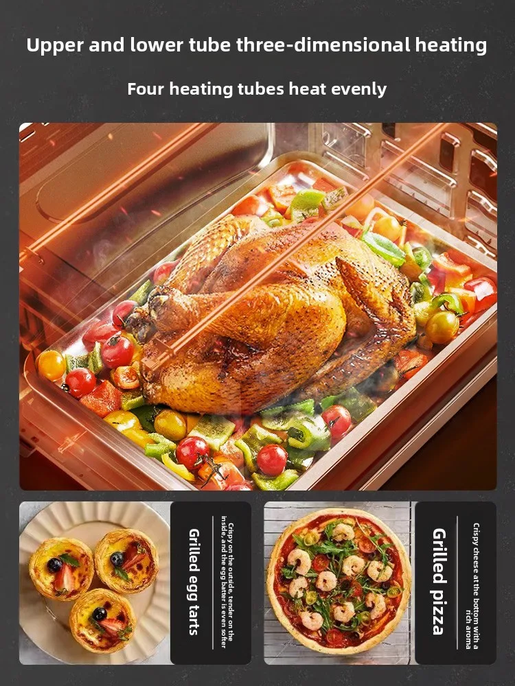 فرن كهربائي منزلي 2025 مقلاة هوائية جديدة مخصصة للخبز الكل في واحد أوتوماتيكية بالكامل بسعة كبيرة تبخير وخبز #2