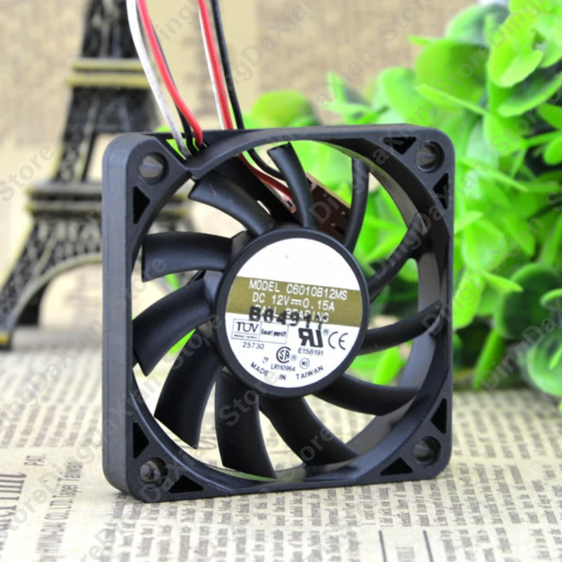 d 1PCS For AVC F6010B12MS | DC12V 0.15A Industrial Cooling Fan 60×60×10mm 6CM