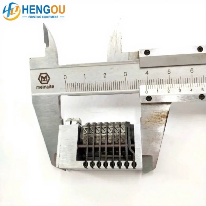 

20 Pcs 7 Digits 4x8 Full Stainless Steel Backward Gothic Font Numbering Machine Printing Press