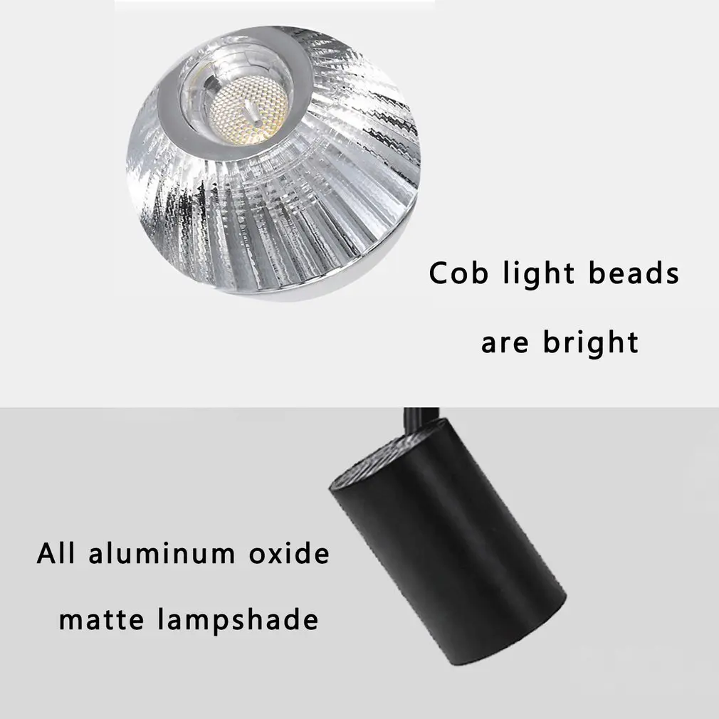 LED Track Light 10W  COB Track Lights Aluminum Rails Track Lighting Fixture For Clothing Store Living Room Home