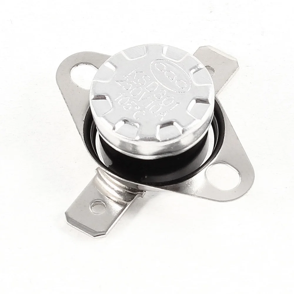 1Pcs Normally Open KSD301 10A 250V 0-130 Degree Normally Closed Bakelite Temperature Switch Thermostat Sensor 50 60 70 80 90 100