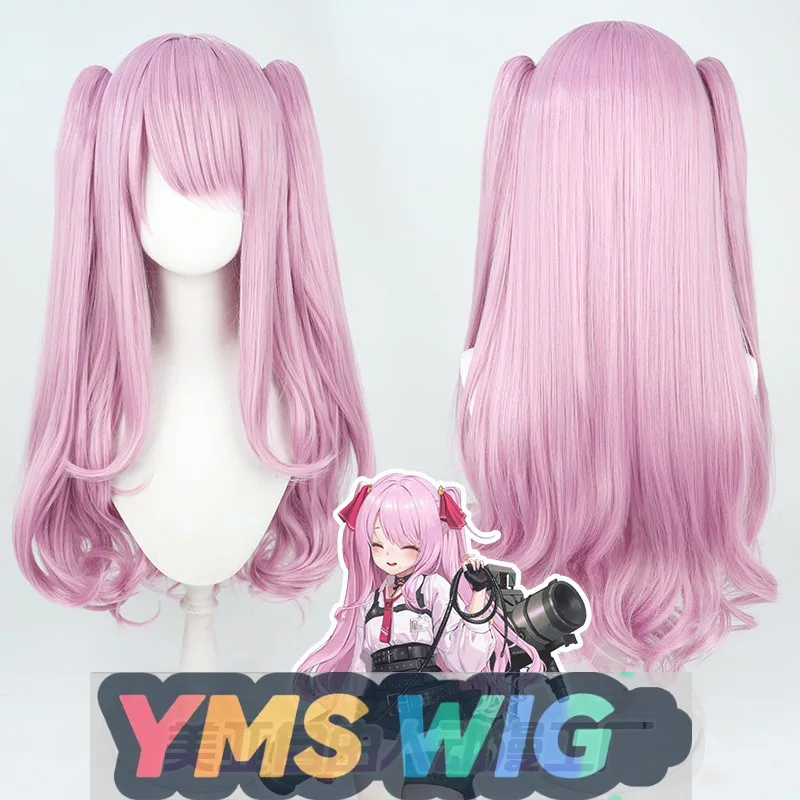 

【YMS WIG】NIKKE Victory Goddess Guard Yuni, парик для косплея с длинными волосами на голове и двойными хвостиками