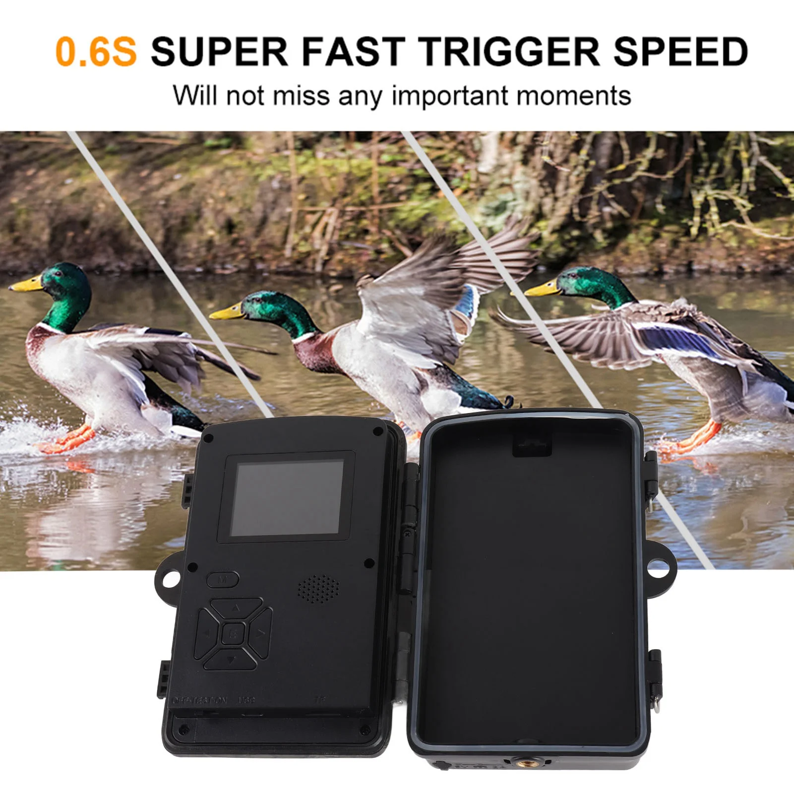 Hunting Camera 1080P Hunting Camera 2.0in LCD 16MP Infrared Night Vision Mobile Monitoring IP66 Waterproof Trail Camera