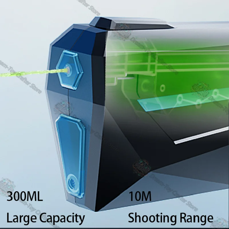 Pistolet à eau électrique Cyberpunk, jouet automatique pour enfants, plage en plein air, auto-aspiration, trempage, Blaster, tir d'été, jeu amusant