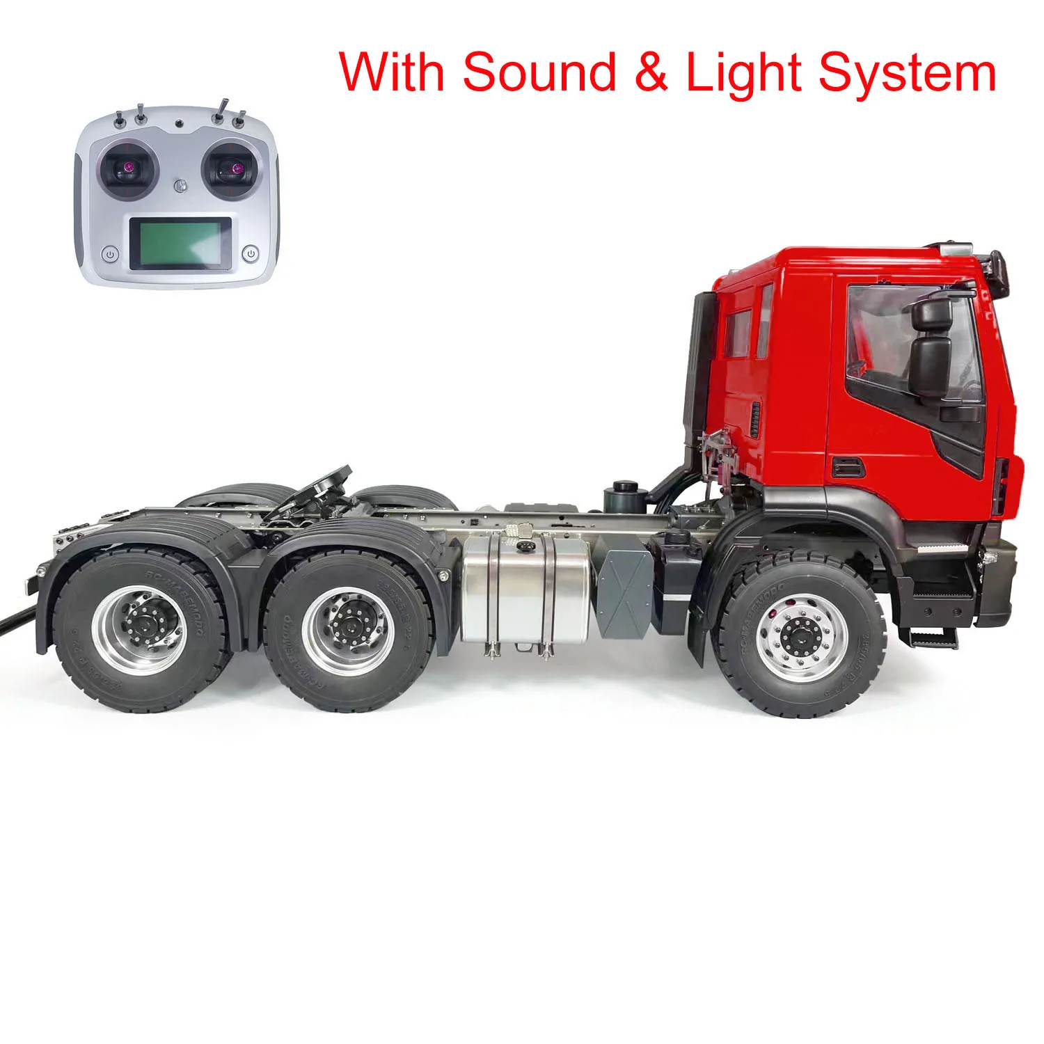 1/14 6x6 RC Tractor Truck 2 Speed Transmission Remote Control Car Sounds Lights Painted Finished Vehicle Toys for Boys TH23535