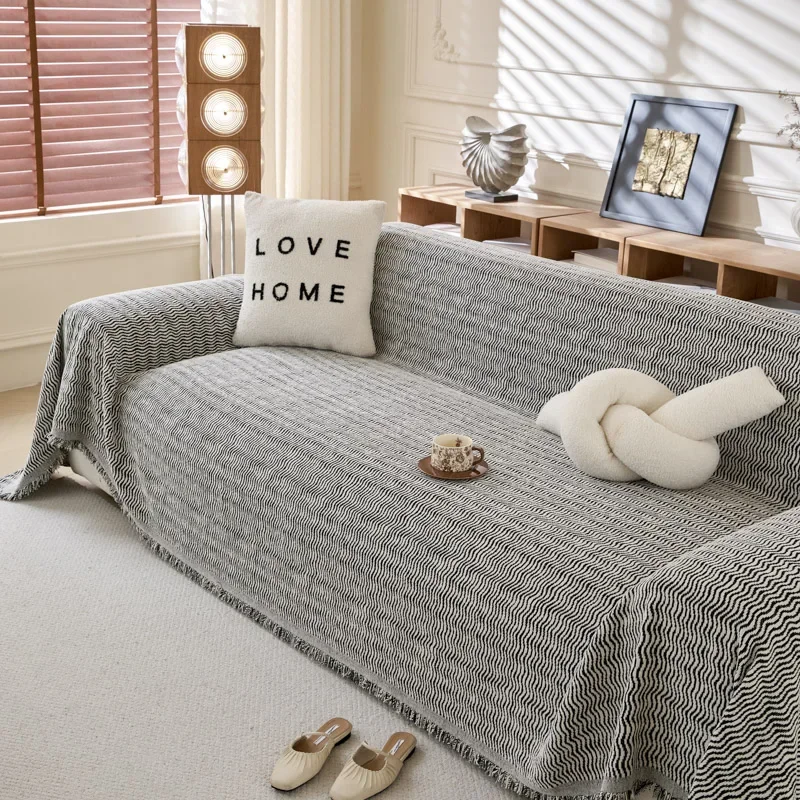 Spring and summer new foreign trade chenille sofa blanket sofa towel dust cover four seasons anti-cat scratch sofa blanket